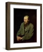 Portrait of Fyodor Dostoyevsky (1821-81) 1872-Vasili Grigorevich Perov-Framed Giclee Print