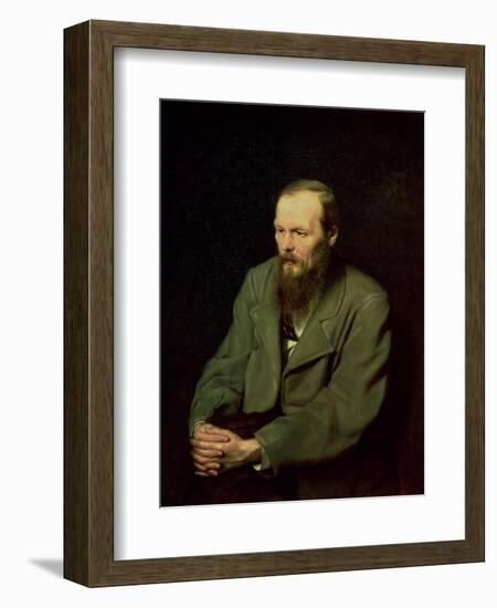 Portrait of Fyodor Dostoyevsky (1821-81) 1872-Vasili Grigorevich Perov-Framed Giclee Print