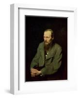 Portrait of Fyodor Dostoyevsky (1821-81) 1872-Vasili Grigorevich Perov-Framed Giclee Print