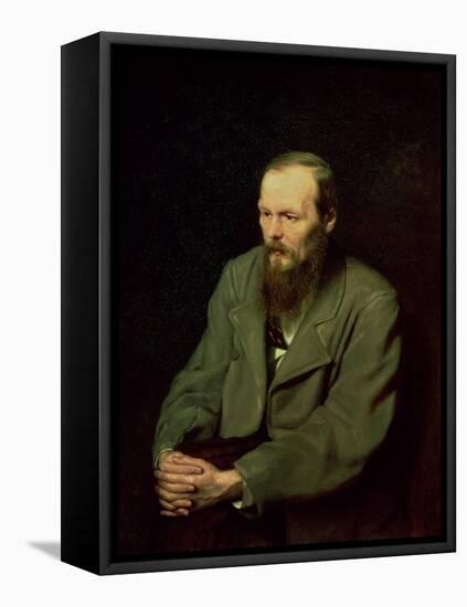 Portrait of Fyodor Dostoyevsky (1821-81) 1872-Vasili Grigorevich Perov-Framed Stretched Canvas