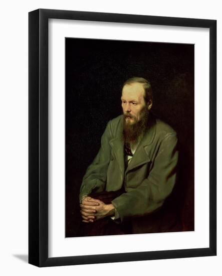 Portrait of Fyodor Dostoyevsky (1821-81) 1872-Vasili Grigorevich Perov-Framed Giclee Print