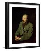 Portrait of Fyodor Dostoyevsky (1821-81) 1872-Vasili Grigorevich Perov-Framed Giclee Print