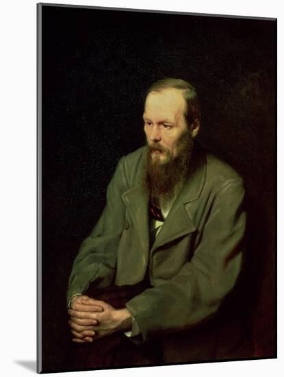 Portrait of Fyodor Dostoyevsky (1821-81) 1872-Vasili Grigorevich Perov-Mounted Giclee Print