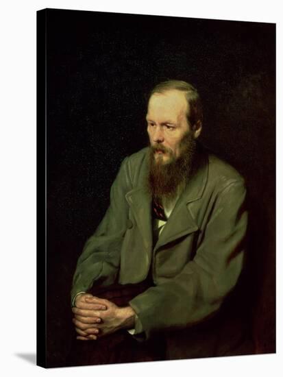 Portrait of Fyodor Dostoyevsky (1821-81) 1872-Vasili Grigorevich Perov-Stretched Canvas