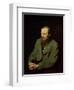 Portrait of Fyodor Dostoyevsky (1821-81) 1872-Vasili Grigorevich Perov-Framed Premium Giclee Print