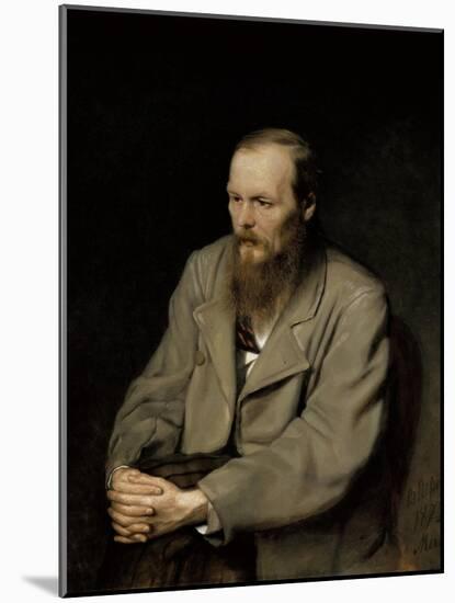 Portrait of Fyodor Dostoyevsky-Vasili Grigorevich Perov-Mounted Art Print