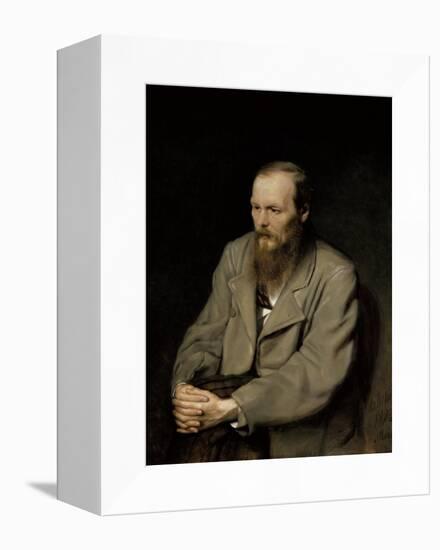 Portrait of Fyodor Dostoyevsky-Vasili Grigorevich Perov-Framed Stretched Canvas