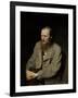 Portrait of Fyodor Dostoyevsky-Vasili Grigorevich Perov-Framed Art Print