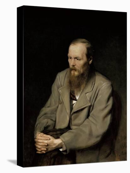 Portrait of Fyodor Dostoyevsky-Vasili Grigorevich Perov-Stretched Canvas
