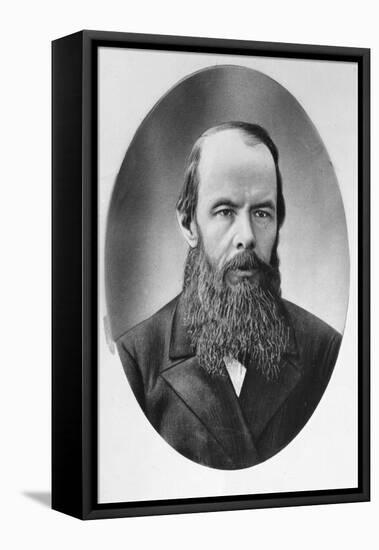 Portrait of Fyodor Mikhailovich Dostoyevsky (1821-81)-null-Framed Stretched Canvas