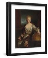 Portrait of Gabrielle Emilie Le Tonnelier De Breteuil, Marquise Du Chatelet-Nicolas de Largilliere-Framed Giclee Print