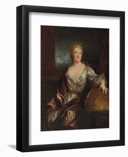 Portrait of Gabrielle Emilie Le Tonnelier De Breteuil, Marquise Du Chatelet-Nicolas de Largilliere-Framed Giclee Print