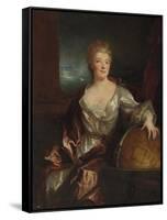 Portrait of Gabrielle Emilie Le Tonnelier De Breteuil, Marquise Du Chatelet-Nicolas de Largilliere-Framed Stretched Canvas