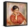 Portrait of Gabrielle in a Red Blouse, 1896-Pierre-Auguste Renoir-Framed Stretched Canvas