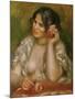 Portrait of Gabrielle Renard (1878-1959) or Gabrielle with Rose, 1911-Pierre-Auguste Renoir-Mounted Giclee Print