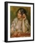 Portrait of Gabrielle Renard (1878-1959) or Gabrielle with Rose, 1911-Pierre-Auguste Renoir-Framed Giclee Print