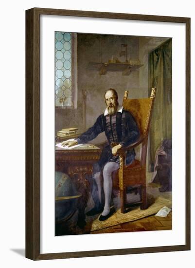 Portrait of Galileo Galilei-Stefano Bianchetti-Framed Giclee Print