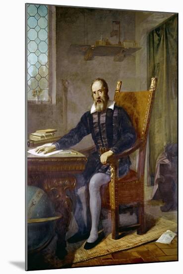 Portrait of Galileo Galilei-Stefano Bianchetti-Mounted Giclee Print