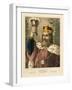 Portrait of Gambrinus, Legendary King of Flanders, Pictorial Broadsheet Published by F.C.…-German School-Framed Giclee Print