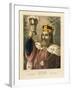 Portrait of Gambrinus, Legendary King of Flanders, Pictorial Broadsheet Published by F.C.…-German School-Framed Giclee Print