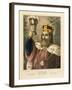 Portrait of Gambrinus, Legendary King of Flanders, Pictorial Broadsheet Published by F.C.…-German School-Framed Giclee Print