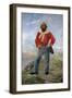 Portrait of Garibaldi with Saber and Red Shirt-Samuel Atkins-Framed Giclee Print