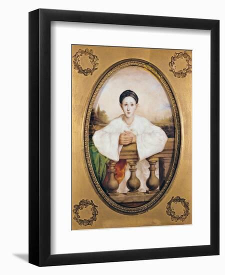 Portrait of Gaspard Deburau as Pierrot, circa 1815-A. Trouve-Framed Giclee Print