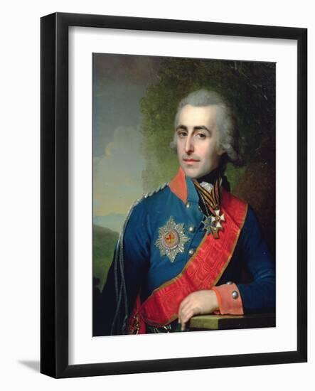 Portrait of General Aide-De-Camp Count Pyotr Tolstoy (1761-1844) 1799-Vladimir Lukich Borovikovsky-Framed Giclee Print