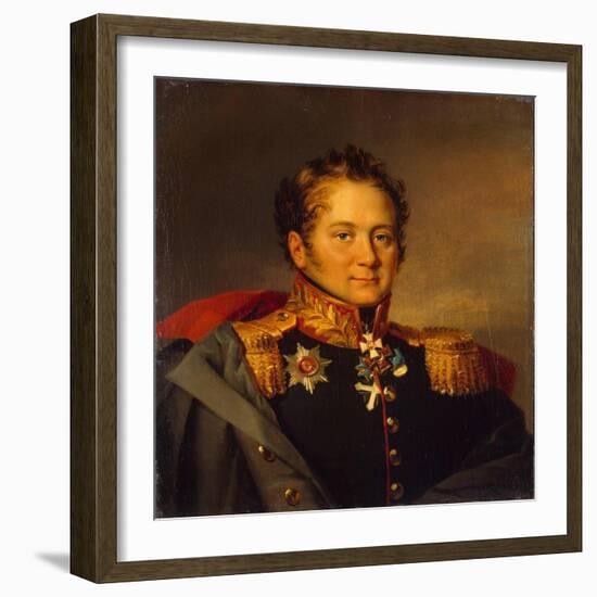 Portrait of General Alexander Alexandrovich Pisarev, before 1825-George Dawe-Framed Giclee Print