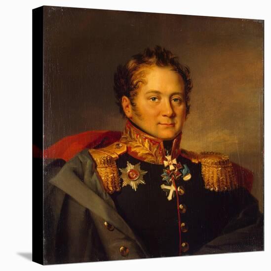 Portrait of General Alexander Alexandrovich Pisarev, before 1825-George Dawe-Stretched Canvas