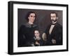 Portrait of General Antonio Morales with His Wife and Daughter-null-Framed Giclee Print
