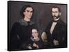 Portrait of General Antonio Morales with His Wife and Daughter-null-Framed Stretched Canvas