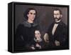 Portrait of General Antonio Morales with His Wife and Daughter-null-Framed Stretched Canvas