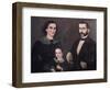 Portrait of General Antonio Morales with His Wife and Daughter-null-Framed Giclee Print