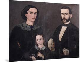 Portrait of General Antonio Morales with His Wife and Daughter-null-Mounted Giclee Print