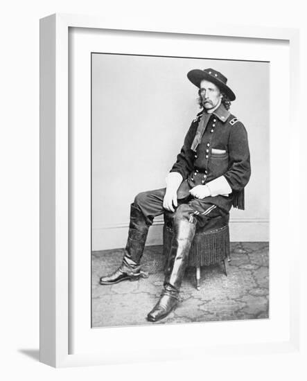 Portrait of General Armstrong Custer-Mathew Brady-Framed Giclee Print