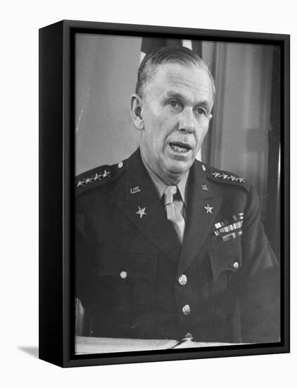 Portrait of General George C. Marshall-null-Framed Stretched Canvas