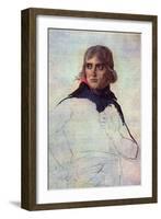 Portrait of General Napoleon Bonaparte-Jacques-Louis David-Framed Art Print