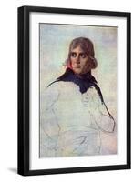 Portrait of General Napoleon Bonaparte-Jacques-Louis David-Framed Art Print