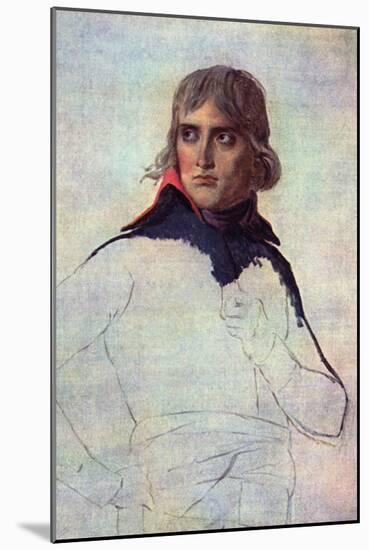 Portrait of General Napoleon Bonaparte-Jacques-Louis David-Mounted Art Print