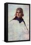 Portrait of General Napoleon Bonaparte-Jacques-Louis David-Framed Stretched Canvas