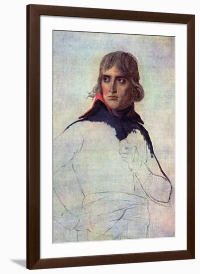 Portrait of General Napoleon Bonaparte-Jacques-Louis David-Framed Art Print