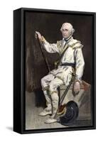 Portrait of General of the Continental Army Daniel Morgan (1735-1802) during the United States War-null-Framed Stretched Canvas