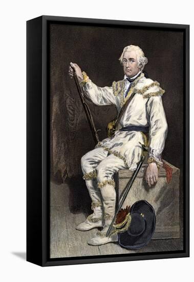 Portrait of General of the Continental Army Daniel Morgan (1735-1802) during the United States War-null-Framed Stretched Canvas