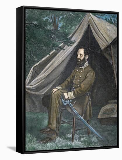 Portrait of General 'stonewall' Jackson-null-Framed Stretched Canvas