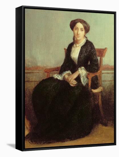 Portrait of Genevieve Celine, 1850-William Adolphe Bouguereau-Framed Stretched Canvas