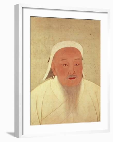 Portrait of Genghis Khan-null-Framed Premium Giclee Print