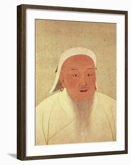 Portrait of Genghis Khan-null-Framed Premium Giclee Print