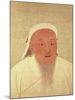 Portrait of Genghis Khan-null-Mounted Premium Giclee Print