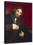 Portrait of Gentleman with Lion's Paw-Lorenzo Lotto-Stretched Canvas